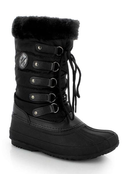 Kimberfeel Kozaki zimowe "Kenza" w kolorze czarnym rozmiar: 38. Czarne kozaki damskie Kimberfeel, na zimę, z materiału, bez obcasa, bez zapięcia. Za 156.98 zł.