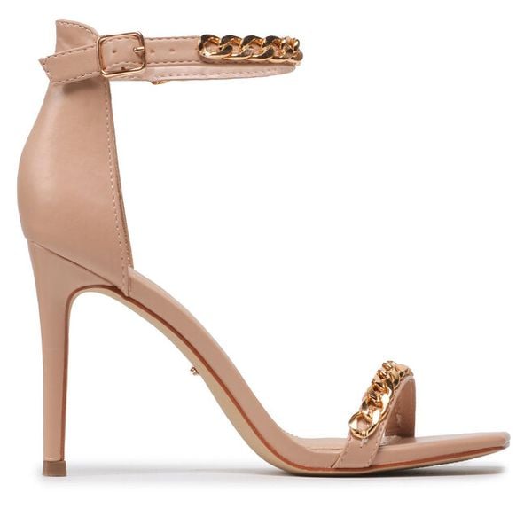 Sandały DeeZee. Brązowe sandały damskie DeeZee, bez wzorów, bez obcasa, na szpilce, bez zapięcia. Za 97.99 zł.