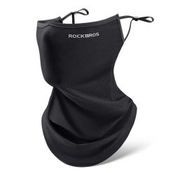 Czapka na twarz ROCKBROS z tkaniny lodowej czarna. Czarne czapki damskie ROCKBROS, na lato, bez wzorów, z materiału. Za 47.60 zł.