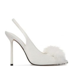 Szpilki Eva Minge. Białe szpilki damskie Eva Minge, bez wzorów, bez obcasa, na szpilce, bez zapięcia. Za 479.99 zł.