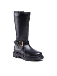 Lasocki Young Kozaki CI23-OXMOS-03 Czarny. Czarne kozaki dziewczęce Lasocki Young, bez wzorów, ze skóry, bez obcasa, bez zapięcia. Za 249.99 zł.