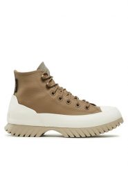 Converse Botki Chuck Taylor All Star Lugged 2.0 Cc A04634C Beżowy. Brązowe botki damskie Converse, ze skóry, retro, bez obcasa, na płaskiej podeszwie, bez zapięcia. Za 529.99 zł.