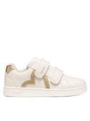 Geox Sneakersy J Eclyper Girl J66LRG 0BCKC C1M2X M Kremowy. Białe buty sportowe dziewczęce Geox, ze skóry, bez zapięcia. Za 179.99 zł.