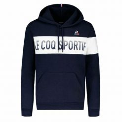 Bluza z kapturem Unisex Le coq sportif BAH Hoody N°1 Granatowy. Niebieskie bluzy damskie le coq sportif, s, bez wzorów, z materiału, z kapturem. Za 363.70 zł.