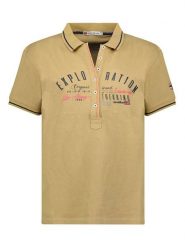 Geographical Norway Koszulka polo w kolorze beżowym rozmiar: M. Brązowe bluzki damskie Geographical Norway, m, bez wzorów, z bawełny, bez kołnierzyka, bez ramiączek. Za 65.85 zł.