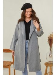 Curvy Lady Płaszcz przejściowy w kolorze szarym rozmiar: 40/42. Szare płaszcze damskie Curvy Lady, bez wzorów, bez kaptura. Za 208.45 zł.