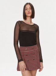 Liu Jo Bluzka 5F3118 J5360 Czarny Regular Fit. Czarne bluzki damskie Liu Jo, m, bez wzorów, z wiskozy, bez kołnierzyka, bez ramiączek. Za 479.99 zł.