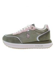 U.S. Polo Assn. Sneakersy w kolorze oliwkowo-jasnoróżowym rozmiar: 38. Brązowe obuwie sportowe damskie U.S. Polo Assn., bez zapięcia. Za 219.60 zł.