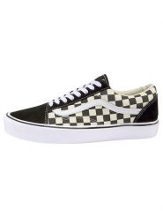 Vans Skórzane sneakersy "Checkerboard Old" w kolorze czarno-beżowym rozmiar: 38. Czarne obuwie sportowe damskie Vans, z materiału, bez zapięcia. Za 158.47 zł.