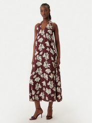 Vero Moda Sukienka letnia Jennifer 10341973 Bordowy Regular Fit. Czerwone sukienki damskie Vero Moda, bez wzorów, z wiskozy, bez ramiączek. Za 199.99 zł.