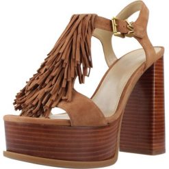 Sandały MICHAEL KORS INDRA Brązowy. Brązowe sandały damskie Michael Kors Access, bez wzorów, ze skóry, bez obcasa, bez zapięcia. Za 736.99 zł.