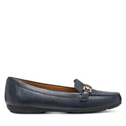Mokasyny Geox. Niebieskie mokasyny damskie Geox, bez obcasa. Za 499.99 zł.