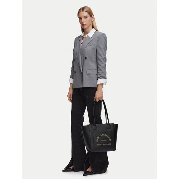 Torebka KARL LAGERFELD. Czarne shopper bag KARL LAGERFELD, bez wzorów, bez dodatków. Za 1,299.00 zł.