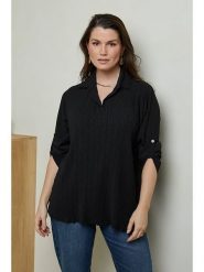 Curvy Lady Bluzka w kolorze czarnym rozmiar: 40/42. Czarne bluzki damskie Curvy Lady, bez wzorów, z wiskozy, klasyczne, bez kołnierzyka, bez ramiączek. Za 113.10 zł.