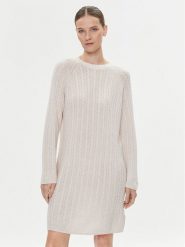Tommy Hilfiger Sukienka dzianinowa WW0WW39927 Beżowy Relaxed Fit. Brązowe sukienki damskie Tommy Hilfiger, bez wzorów, z dzianiny, bez ramiączek. Za 449.99 zł.