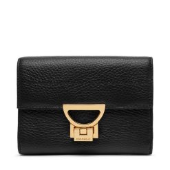 Portfel Coccinelle. Czarne portfele damskie Coccinelle, bez wzorów. Za 699.99 zł.