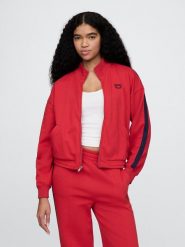 GAP Bluza w kolorze czerwonym rozmiar: XS. Czerwone bluzy damskie GAP, xs, bez wzorów, bez kaptura. Za 92.21 zł.