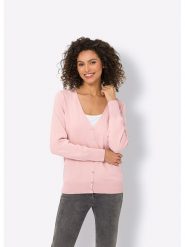 Heine Kardigan w kolorze jasnoróżowym rozmiar: 44. Różowe kardigany damskie Heine, bez wzorów, z bawełny. Za 104.99 zł.