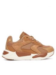 Guess Sneakersy K5BZ49 L0870 Brązowy. Brązowe buty sportowe dziewczęce Guess, z aplikacjami, ze skóry, bez zapięcia. Za 259.99 zł.