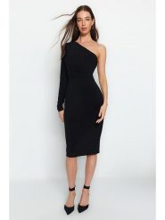 Trendyol Sukienka w kolorze czarnym rozmiar: S. Czarne sukienki damskie Trendyol, bez wzorów, bez ramiączek. Za 52.99 zł.