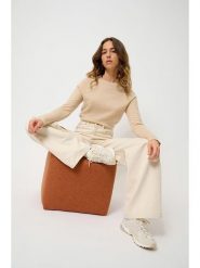 AUTHENTIC CASHMERE Kaszmirowy sweter "Ecrin" w kolorze beżowym rozmiar: XL. Brązowe swetry klasyczne damskie AUTHENTIC CASHMERE, xl, z kaszmiru, bez kołnierzyka. Za 326.99 zł.