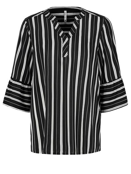 Sublevel Bluzka w kolorze czarno-białym rozmiar: S. Czarne bluzki damskie Sublevel, s, bez wzorów, z wiskozy, bez kołnierzyka, bez ramiączek. Za 52.79 zł.