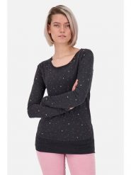 Alife and kickin Koszulka "ConnyAK B" w kolorze antracytowym rozmiar: M. Czarne koszulki damskie Alife and Kickin, m, bez wzorów, bez kołnierzyka, bez ramiączek. Za 105.14 zł.