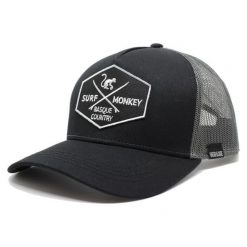 Czapka Trucker - 5 paneli / Recykling / Dorośli / Jeden rozmiar (Czarny/Ołów). Fioletowe czapki damskie SURF MONKEY, z aplikacjami. Za 159.95 zł.