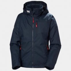 Damska kurtka wodoodporna Helly Hansen Crew Pile. Niebieskie kurtki damskie Helly Hansen, bez wzorów, bez kaptura. Za 860.00 zł.