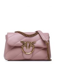 Pinko Torebka Love Mini Puff Cl PE 23 PLTT 100039 A0F2 Różowy. Czerwone torebki wieczorowe damskie Pinko, bez wzorów, ze skóry, bez dodatków. Za 939.99 zł.