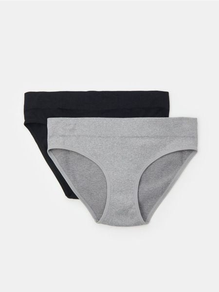 Bezszwowe figi 2 pack - czarny. Czarne figi Sinsay, bez wzorów. Za 19.99 zł.