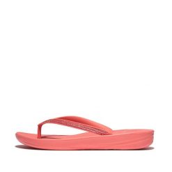 Klapki damskie FitFlop Iqushion Sparkle TPU. Brązowe klapki damskie FIT FLOP, bez wzorów, bez obcasa, bez zapięcia. Za 288.50 zł.