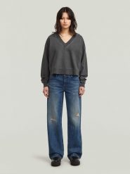 G-Star Bluza w kolorze szarym rozmiar: XL. Szare bluzy damskie G-Star, xl, bez wzorów, z bawełny, bez kaptura. Za 189.95 zł.