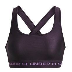 Stanik fitness cardio Under Armour Crossback Mid. Fioletowe biustonosze sportowe damskie Under Armour, bez wzorów. Za 73.99 zł.