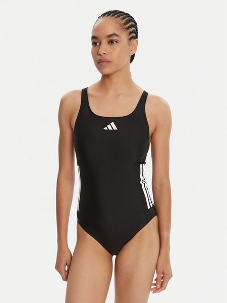 Adidas Strój kąpielowy 3-Stripes JN8119 Czarny Slim Fit. Czarne stroje jednoczęściowe Adidas, bez wzorów, z syntetyku. Za 149.99 zł.