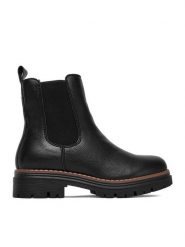 Clara Barson Botki CEO-WS6382-02 Czarny. Czarne botki damskie Clara Barson, z materiału, bez obcasa, na płaskiej podeszwie, bez zapięcia. Za 159.99 zł.