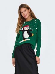 ONLY Sweter w kolorze zielonym rozmiar: M. Zielone swetry klasyczne damskie Only, m, ze splotem, bez kołnierzyka. Za 74.63 zł.