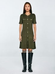 BIG STAR Sukienka w kolorze khaki rozmiar: XL. Brązowe sukienki damskie Big Star, bez wzorów, retro, bez ramiączek. Za 99.99 zł.