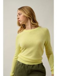 AUTHENTIC CASHMERE Kaszmirowy sweter "Ecrin" w kolorze żółtym rozmiar: M. Żółte swetry klasyczne damskie AUTHENTIC CASHMERE, m, z kaszmiru, bez kołnierzyka. Za 326.99 zł.
