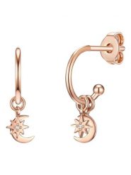 Nahla Jewels Pozłacane kolczyki-półkreole z cyrkoniami rozmiar: onesize. Białe kolczyki damskie Nahla Jewels, z cyrkonią, pozłacane. Za 100.99 zł.