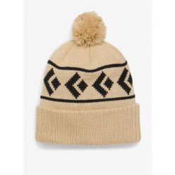 Czapka zimowa Black Diamond Tom Pom Beanie - pine smoke. Brązowe czapki damskie Black Diamond, na zimę, bez wzorów. Za 109.99 zł.