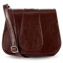 Torebka skórzana listonoszka DAN-A T131 koniakowa. Shopper bag DAN-A, bez wzorów, ze skóry, bez dodatków. Za 229.99 zł.
