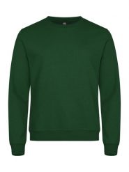 Clique Basic Roundneck bluza unisex z stabilizowanego materiału – bottle green. Zielone bluzy damskie CLIQUE, xl, bez wzorów, z bawełny, bez kaptura. Za 155.74 zł.
