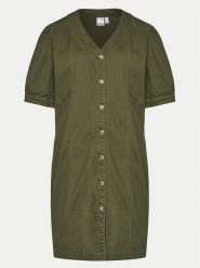 Vero Moda Curve Sukienka codzienna Wild Gena 10302450 Zielony Regular Fit. Zielone sukienki damskie Vero Moda Curve, bez wzorów, z bawełny, bez ramiączek. Za 119.99 zł.