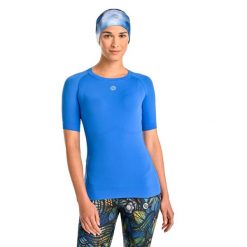 Koszulka z krótkim rękawem sportowa damska Nessi Sportswear Ultra. Niebieskie koszulki sportowe damskie NESSI SPORTSWEAR, s, bez wzorów, bez ramiączek, do biegania. Za 299.00 zł.