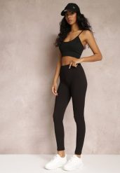 Czarne Legginsy z Gumką w Talii z Długimi Nogawkami Caleta. Czarne legginsy damskie Renee, m, bez wzorów, z jeansu. Za 19.99 zł.
