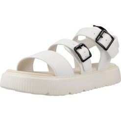 Sandały GEOX J SANDAL KODETTE GIR Biały. Białe sandały damskie Geox, bez wzorów, z syntetyku, bez obcasa, bez zapięcia. Za 199.99 zł.