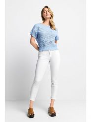 Rich & Royal Sweter w kolorze błękitnym rozmiar: XL. Niebieskie swetry klasyczne damskie Rich & Royal, xl, z bawełny, bez kołnierzyka. Za 197.63 zł.