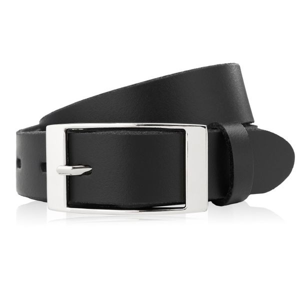 Pasek skórzany 110 cm czarny PAOLO PERUZZI PG-02-BLS-110. Czarne paski damskie PAOLO PERUZZI, bez wzorów, z jeansu. Za 46.55 zł.