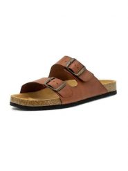 Natural world Klapki w kolorze jasnobrązowym rozmiar: 43. Brązowe klapki damskie Natural World, bez wzorów, z otwartym noskiem, bez obcasa, bez zapięcia. Za 130.99 zł.